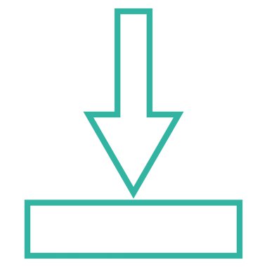 İnce çizgi vektör simgesi itmek