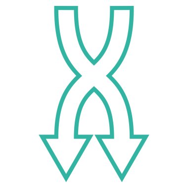 İnce çizgi vektör simgesi aşağı okları shuffle