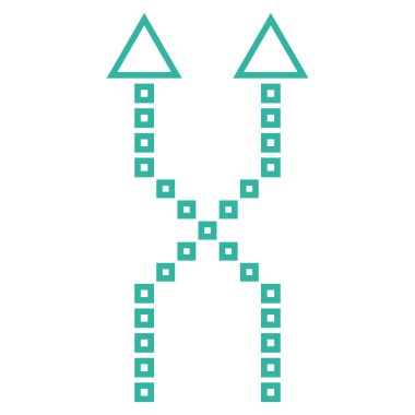 İnce çizgi vektör simge yukarı okları shuffle