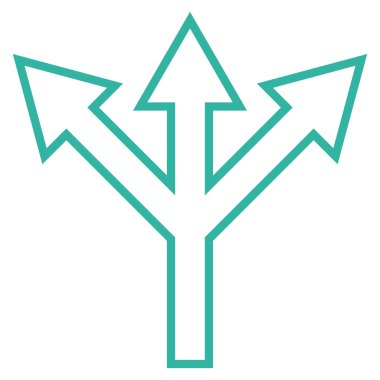 Split ok ince çizgi vektör simgesi