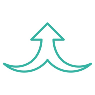 Anahat vektör simge yukarı birlikte ok