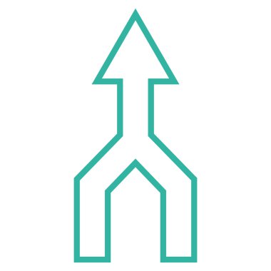 Kontur vektör simge yukarı ok birleştirmek