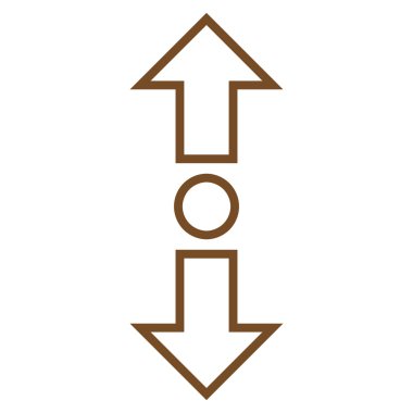 Oklar dikey ince çizgi vektör simgesini genişletin