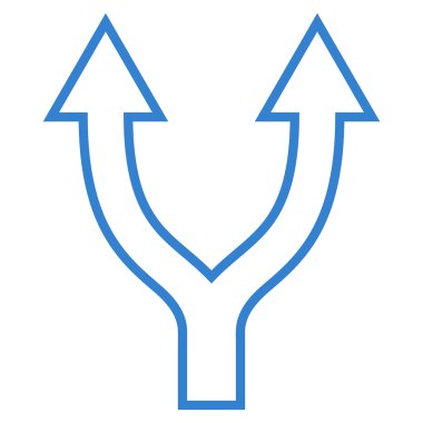 Anahat vektör simge yukarı çatallanma ok