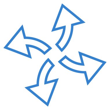 Santrifüj okları satırı vektör simgesi ince