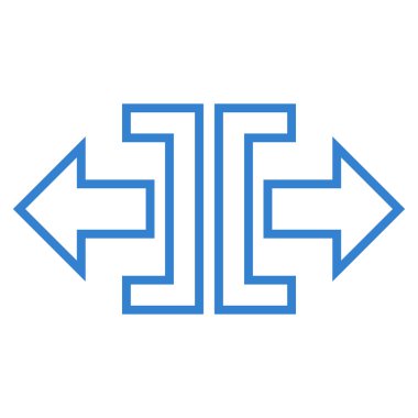 Yatay kontur vektör simgesini genişletin