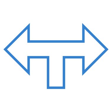 Sol birleşim ok sağ kontur vektör simgesi