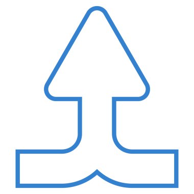 Kontur vektör simge yukarı ok birleştirme