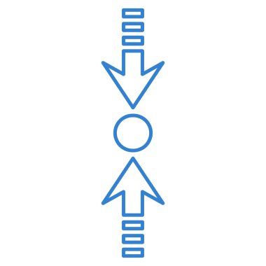 Basınç dikey kontur vektör simgesi