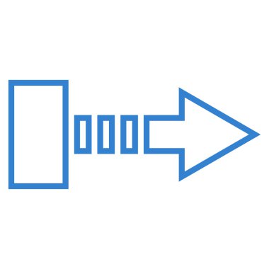 Çekme oku şu ince çizgi vektör simgesi