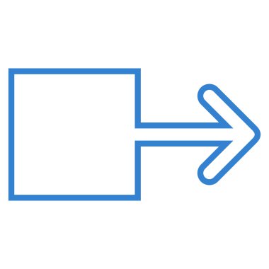 Çekme oku sağ kontur vektör simgesi