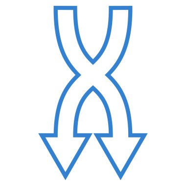 Kontur vektör simgesi aşağı okları shuffle