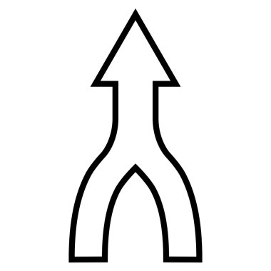 Anahat vektör simge yukarı ok birleştirmek