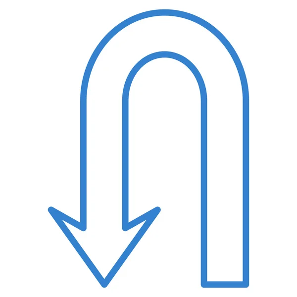Restituisci icona vettoriale con tratto freccia — Vettoriale Stock