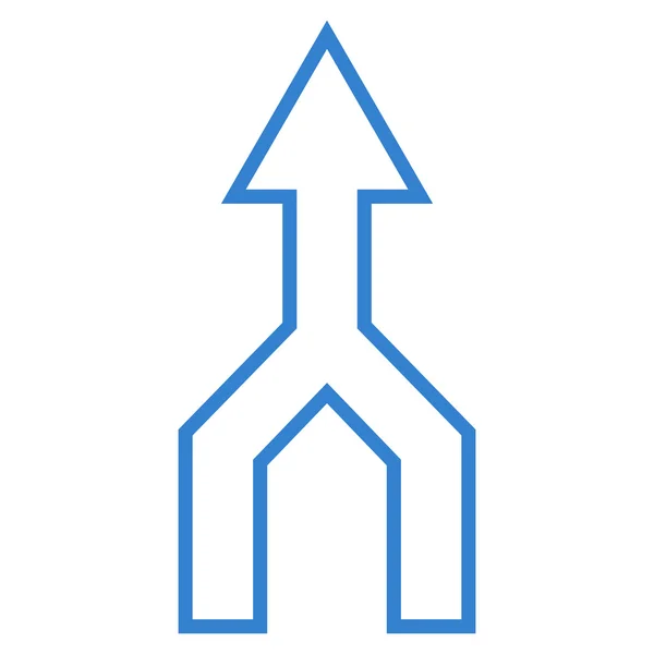 Unite Arrow Up Thin Line Vector Icon — Stock Vector