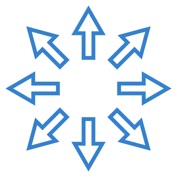 Développer les flèches contour vectoriel Icône — Image vectorielle