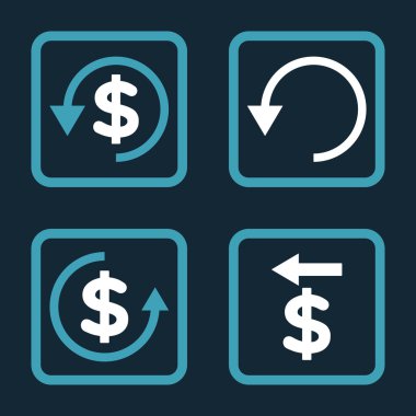 Ters ibraz düz kare vektör simgesi