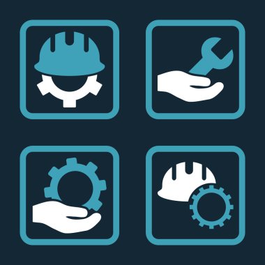 Geliştirme düz kare vektör simgesi