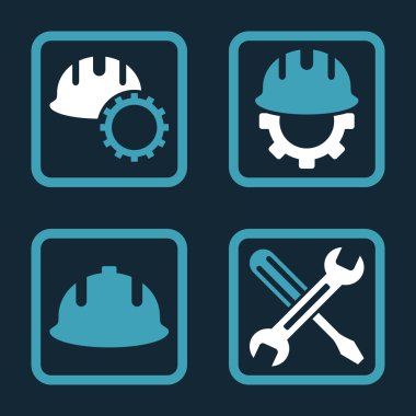 Geliştirme düz kare vektör simgesi