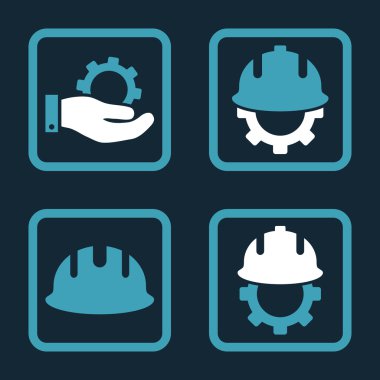 Geliştirme düz kare vektör simgesi