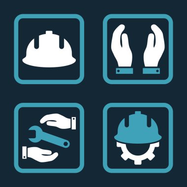 Geliştirme düz kare vektör simgesi