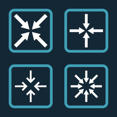 Nokta düz toplantı vektör simgesi kare