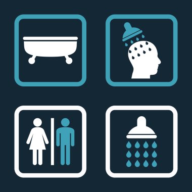 Sıhhi düz kare vektör simgesi