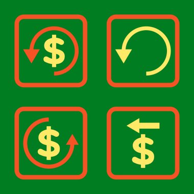 Ters ibraz düz kare vektör simgesi