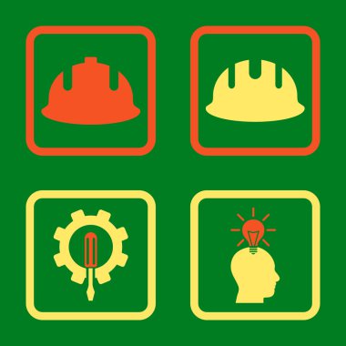 Geliştirme düz kare vektör simgesi