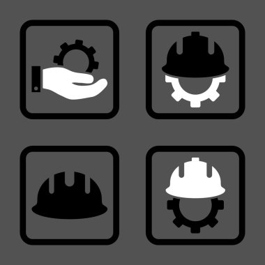 Geliştirme düz kare vektör simgesi