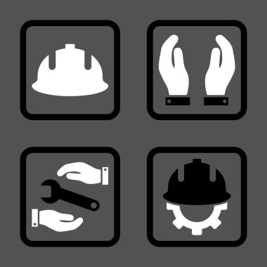 Geliştirme düz kare vektör simgesi