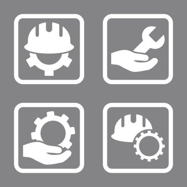 Geliştirme düz kare vektör simgesi