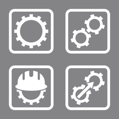 Geliştirme düz kare vektör simgesi