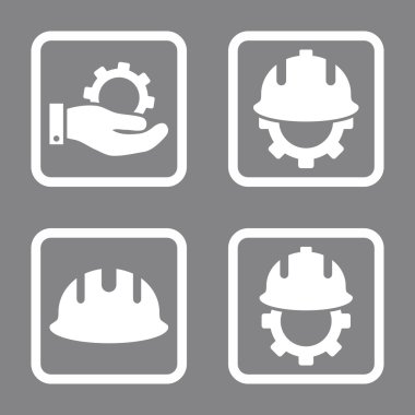 Geliştirme düz kare vektör simgesi