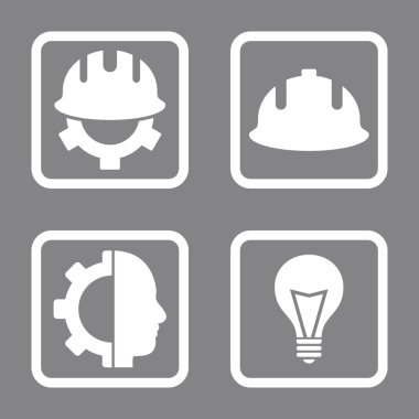 Geliştirme düz kare vektör simgesi