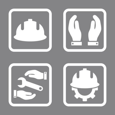 Geliştirme düz kare vektör simgesi