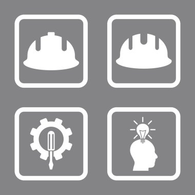 Geliştirme düz kare vektör simgesi