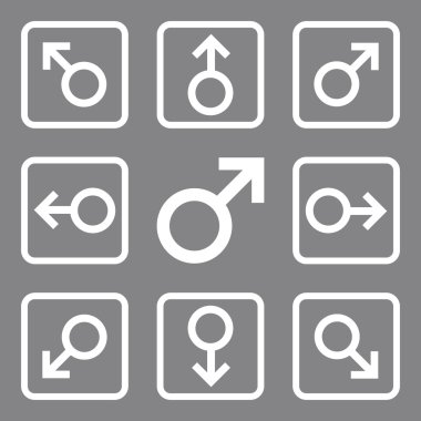 Yön düz kare vektör simgesi