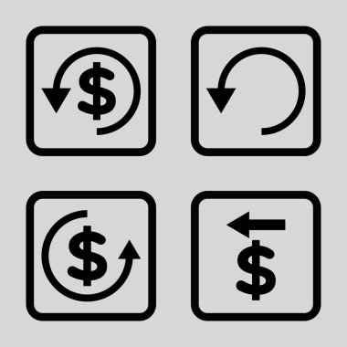 Ters ibraz düz kare vektör simgesi