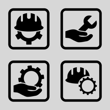 Geliştirme düz kare vektör simgesi