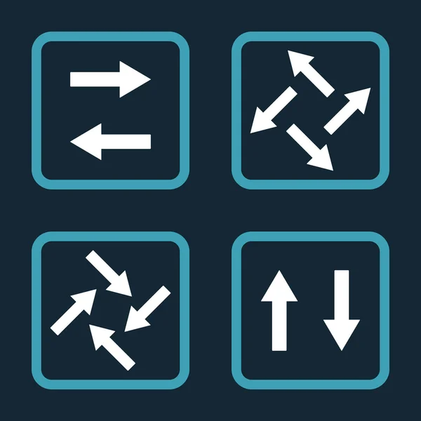 Exchange pijlen vlakke gekwadrateerde Vector Icon — Stockvector