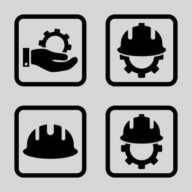 Geliştirme düz kare vektör simgesi