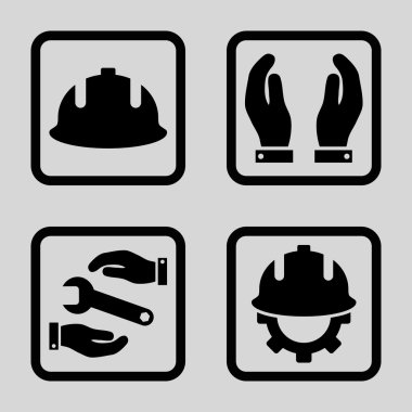 Geliştirme düz kare vektör simgesi