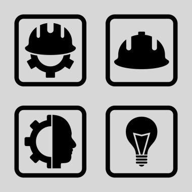 Geliştirme düz kare vektör simgesi