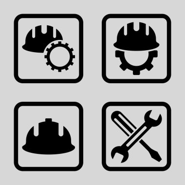 Geliştirme düz kare vektör simgesi