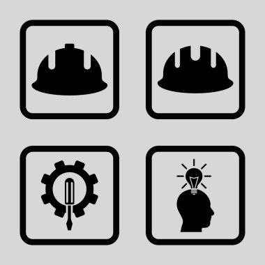 Geliştirme düz kare vektör simgesi