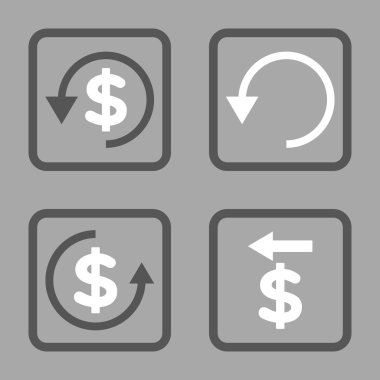 Ters ibraz düz kare vektör simgesi