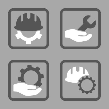 Geliştirme düz kare vektör simgesi