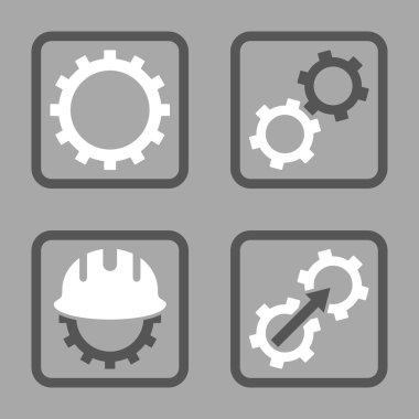 Geliştirme düz kare vektör simgesi