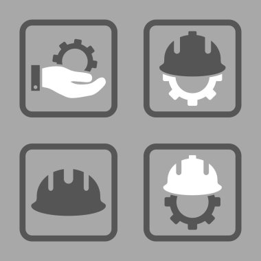 Geliştirme düz kare vektör simgesi